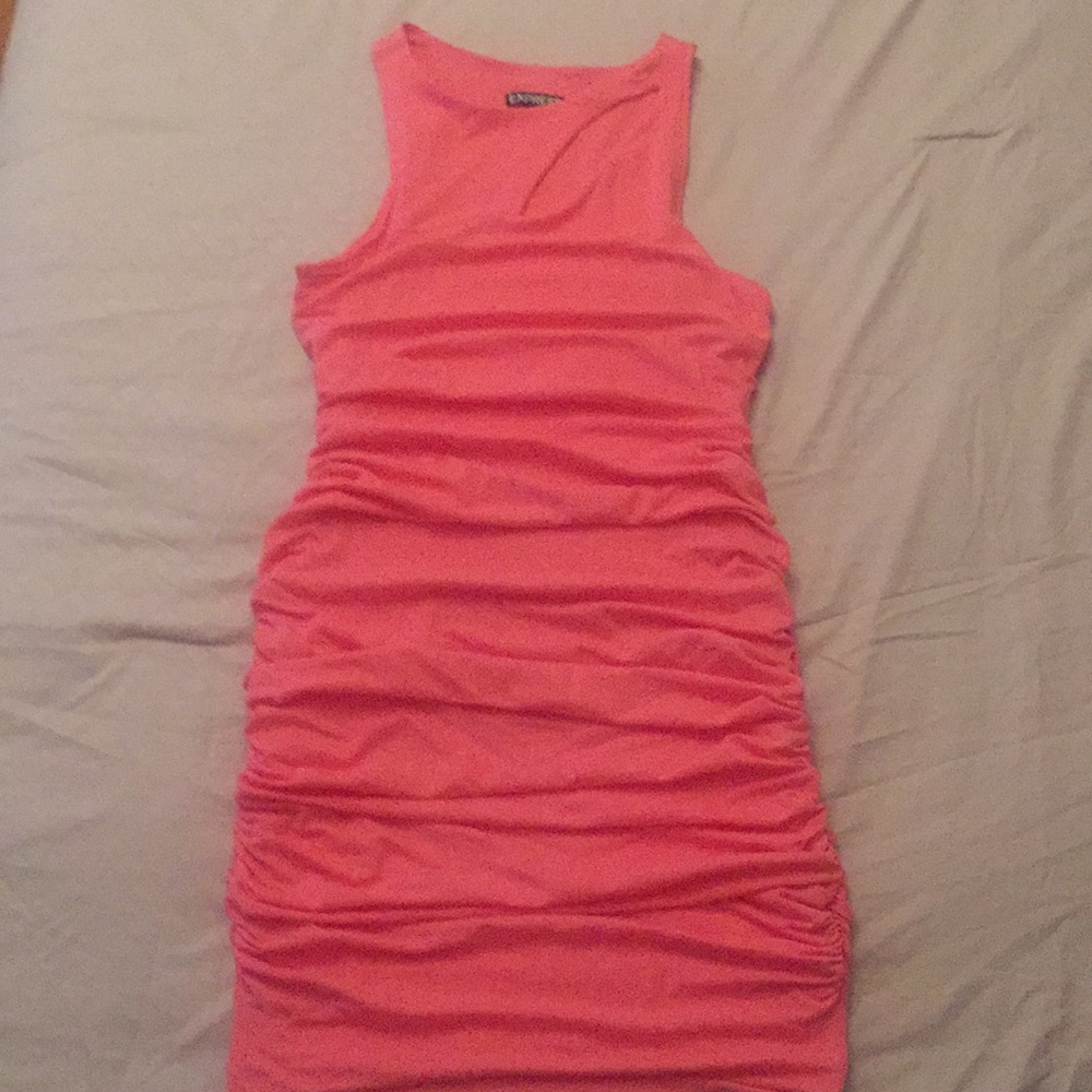 Jersey dress coral pink
